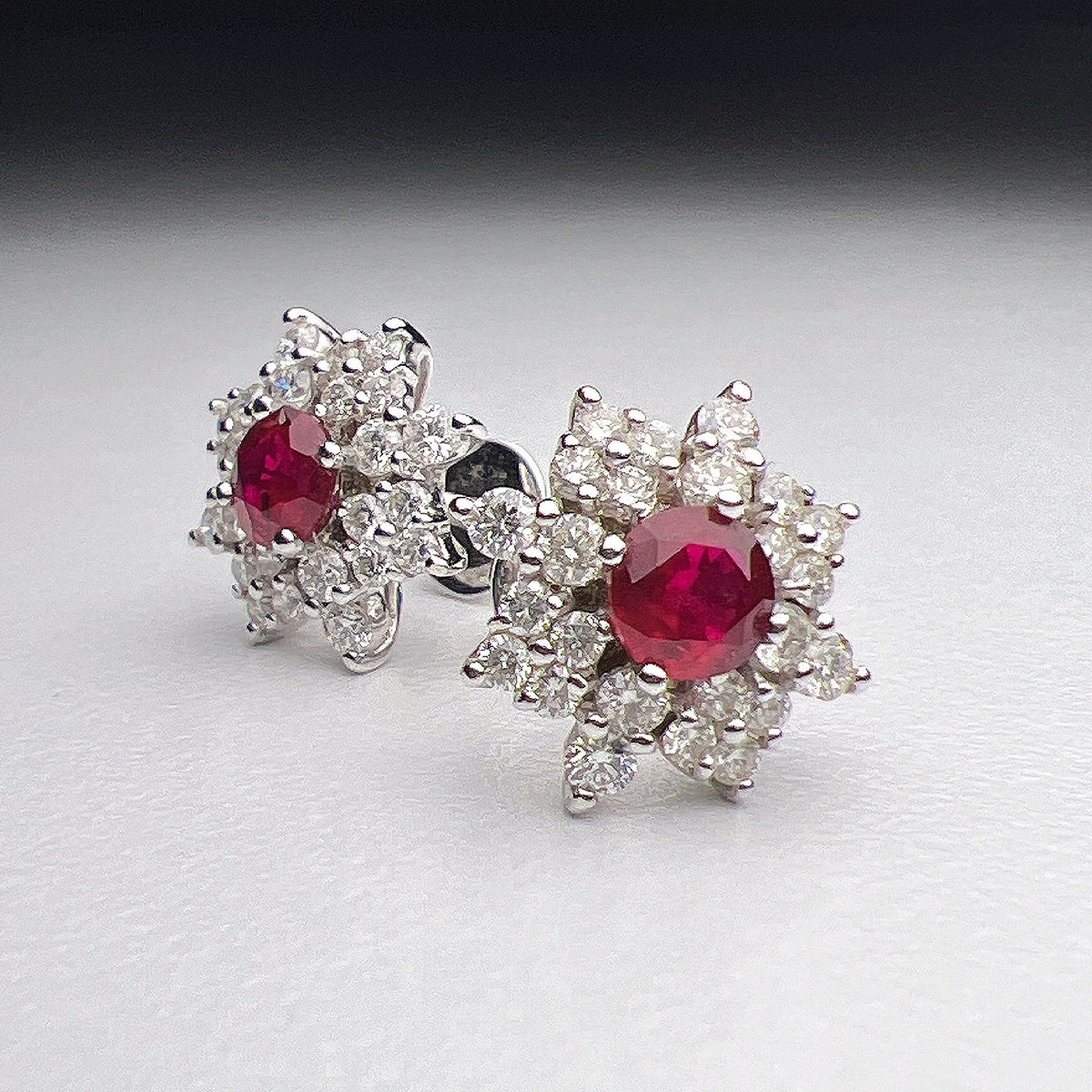 Natural Ruby 0.95 ct Earrings