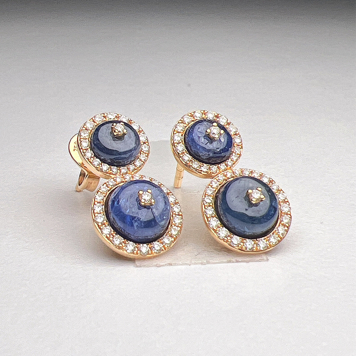 Natural Blue Sapphire 4.53 ct Earrings