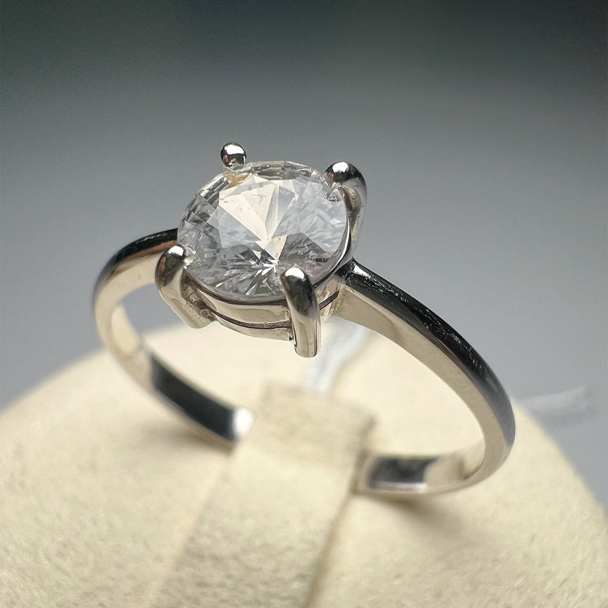 Glacial Brilliance White Sapphire Ring