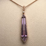 Amethyst Diamond Empress Pendant