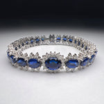 Natural Blue Sapphire 21.42 cts Bracelet