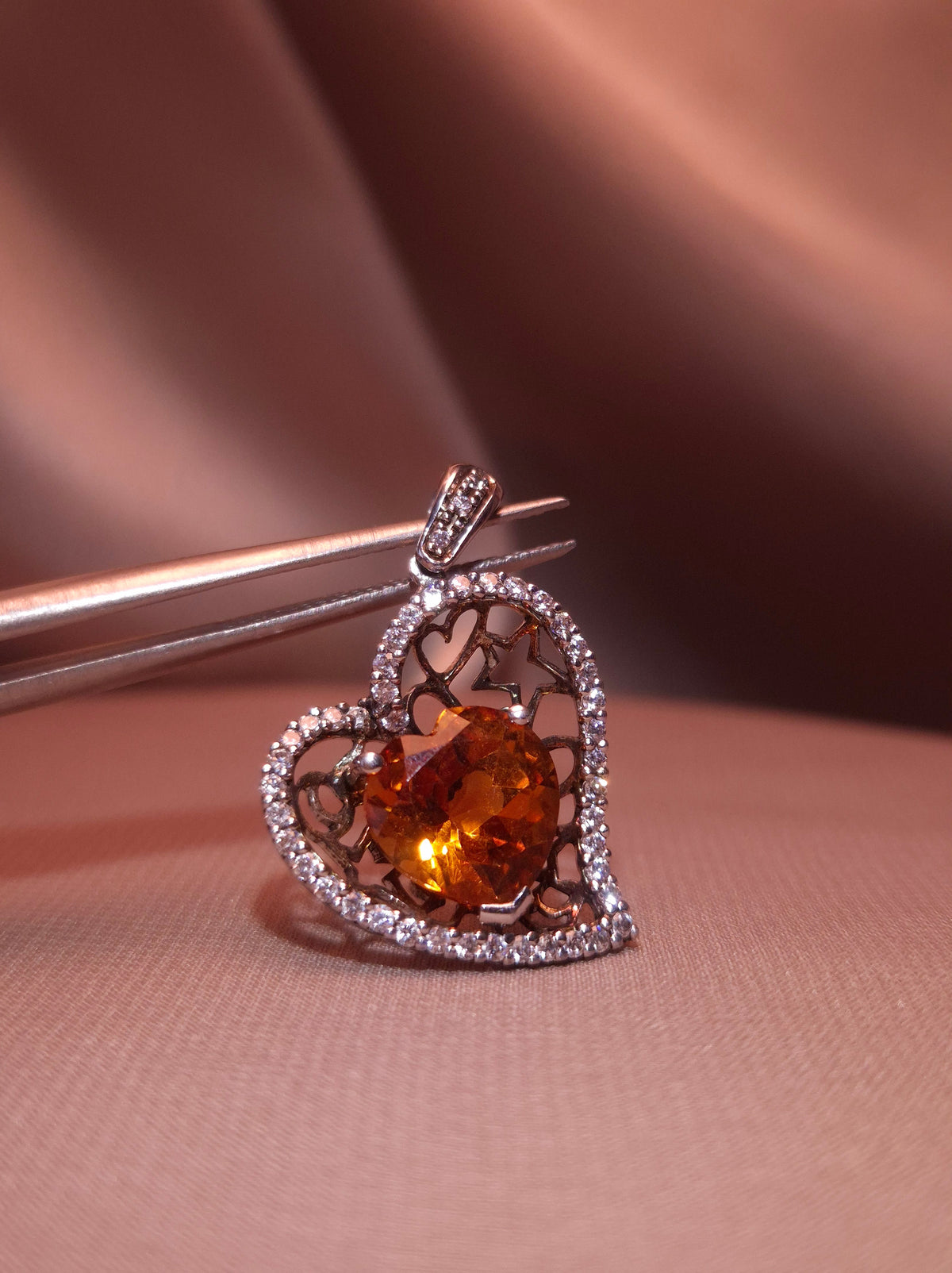 Tangerine Love Pendant