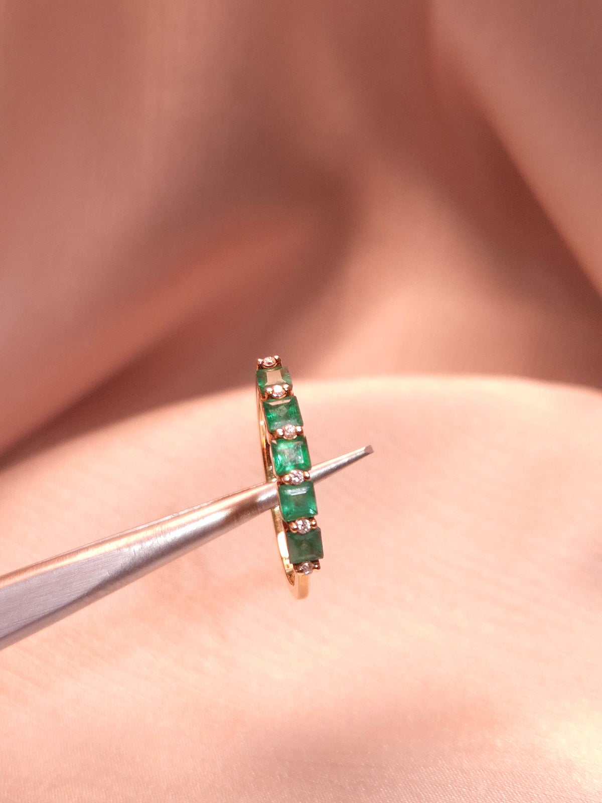 Forest Crown Emerald Ring