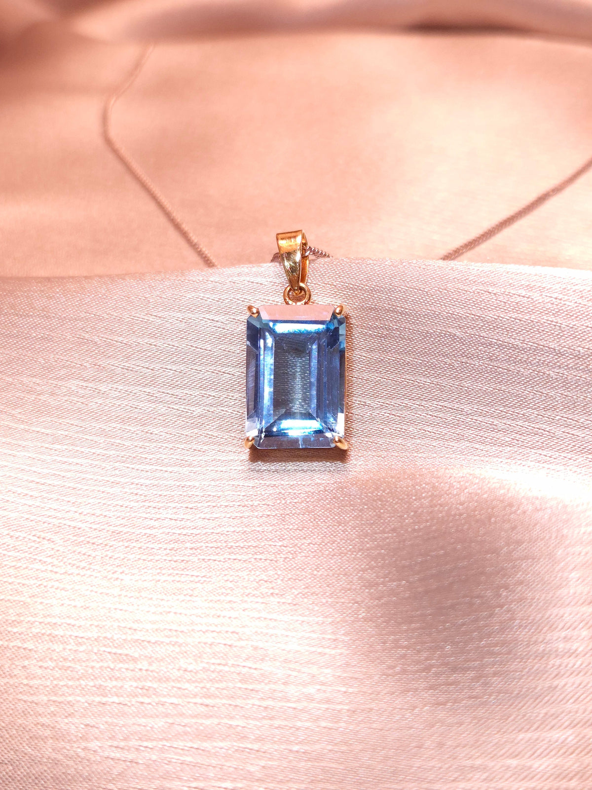 Azure Glow Blue Topaz Pendant